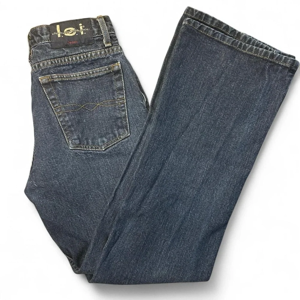 Vintage LEI Bootcut Flare Jeans – Size 9 | Dark Wash | High Rise | Y2K 90s